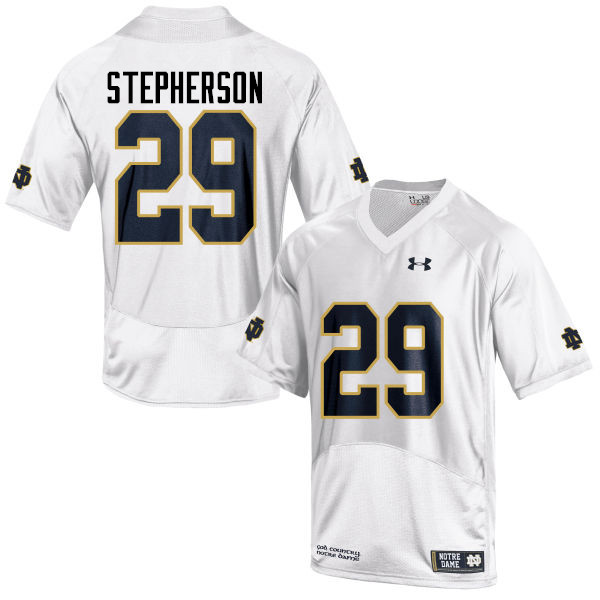 Men #29 Kevin Stepherson Notre Dame Fighting Irish College Football Jerseys-White - Click Image to Close